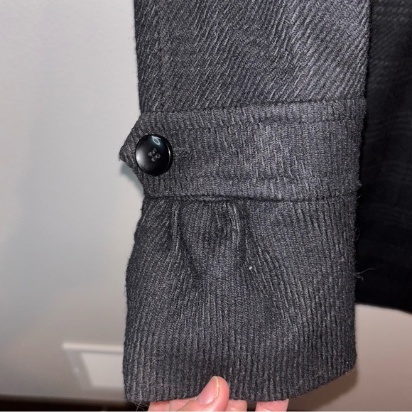 ESPRIT wool blend button down with hood Size M - Picture 5 of 9